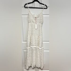 LoveShackFancy Dua Dress Antique White